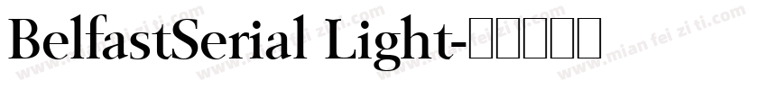 BelfastSerial Light字体转换